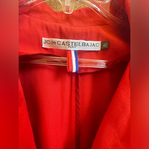 Jean-Charles de Castelbajac Red Coat wt gold buttons Size 40 - Picture 5 of 9